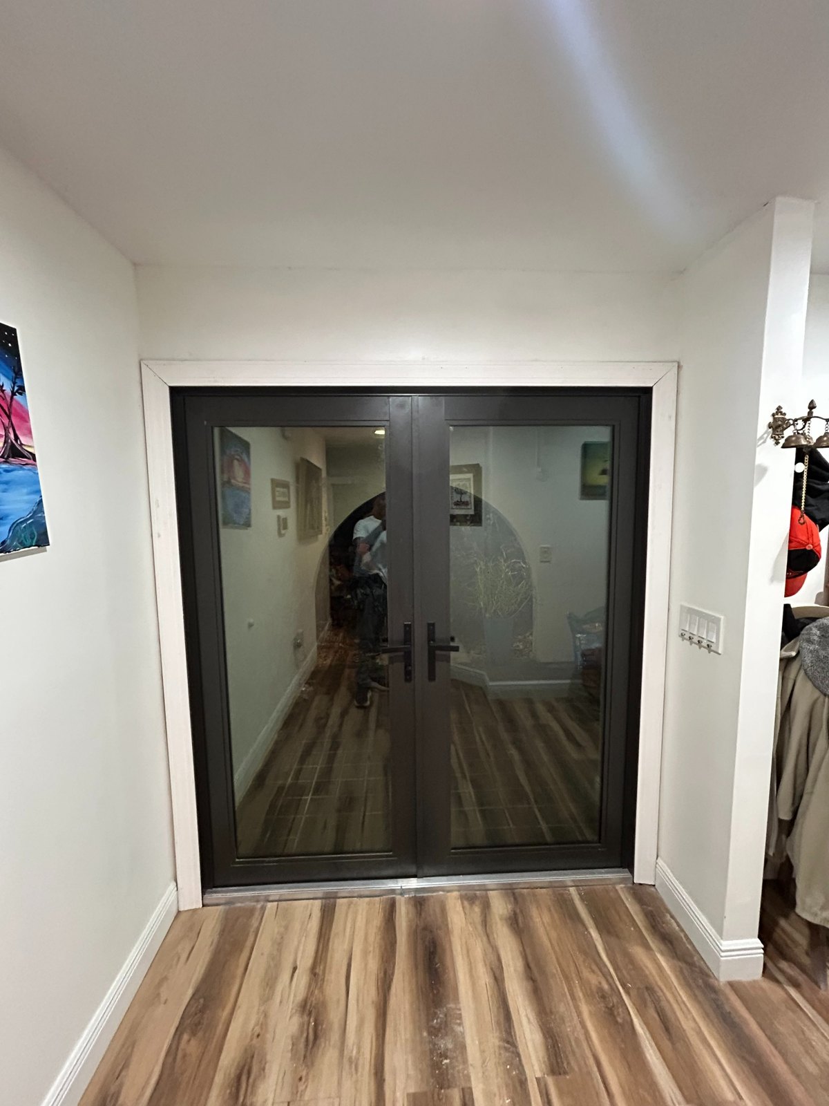 Interior after entry door replacement