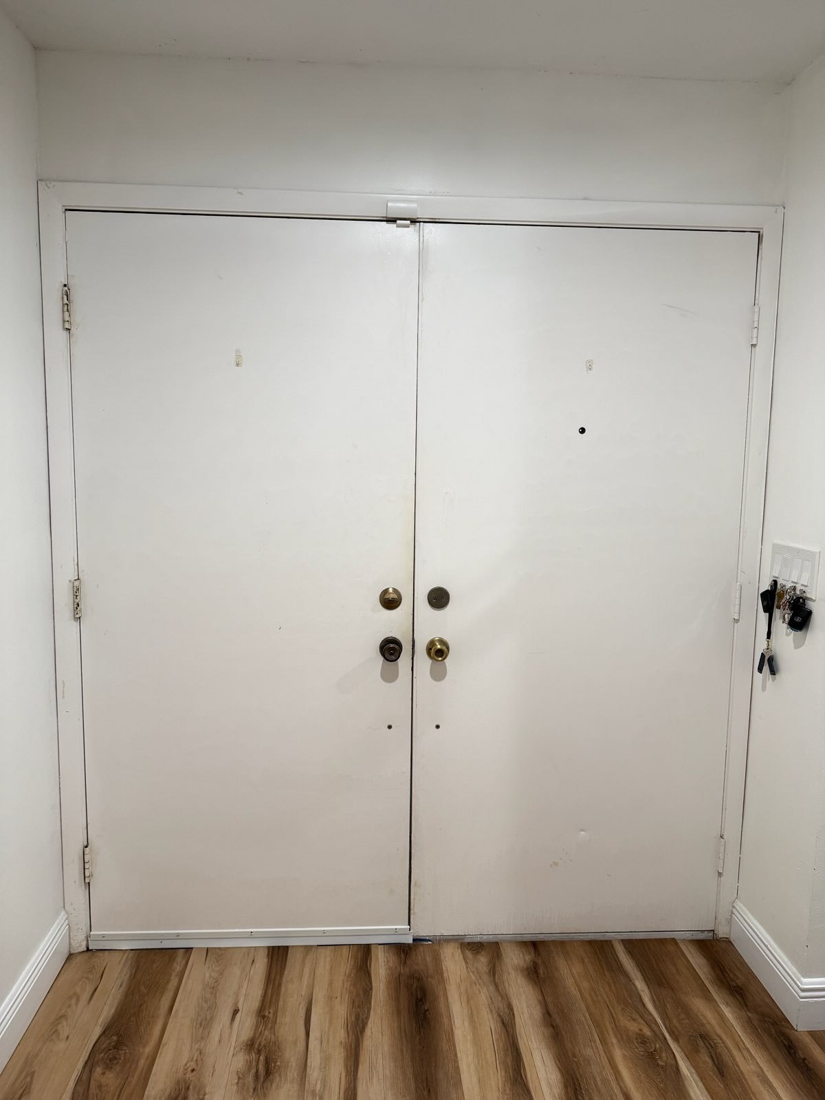 Interior before entry door replacement